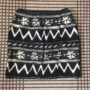 Ann Taylor silk faux-wrap skirt